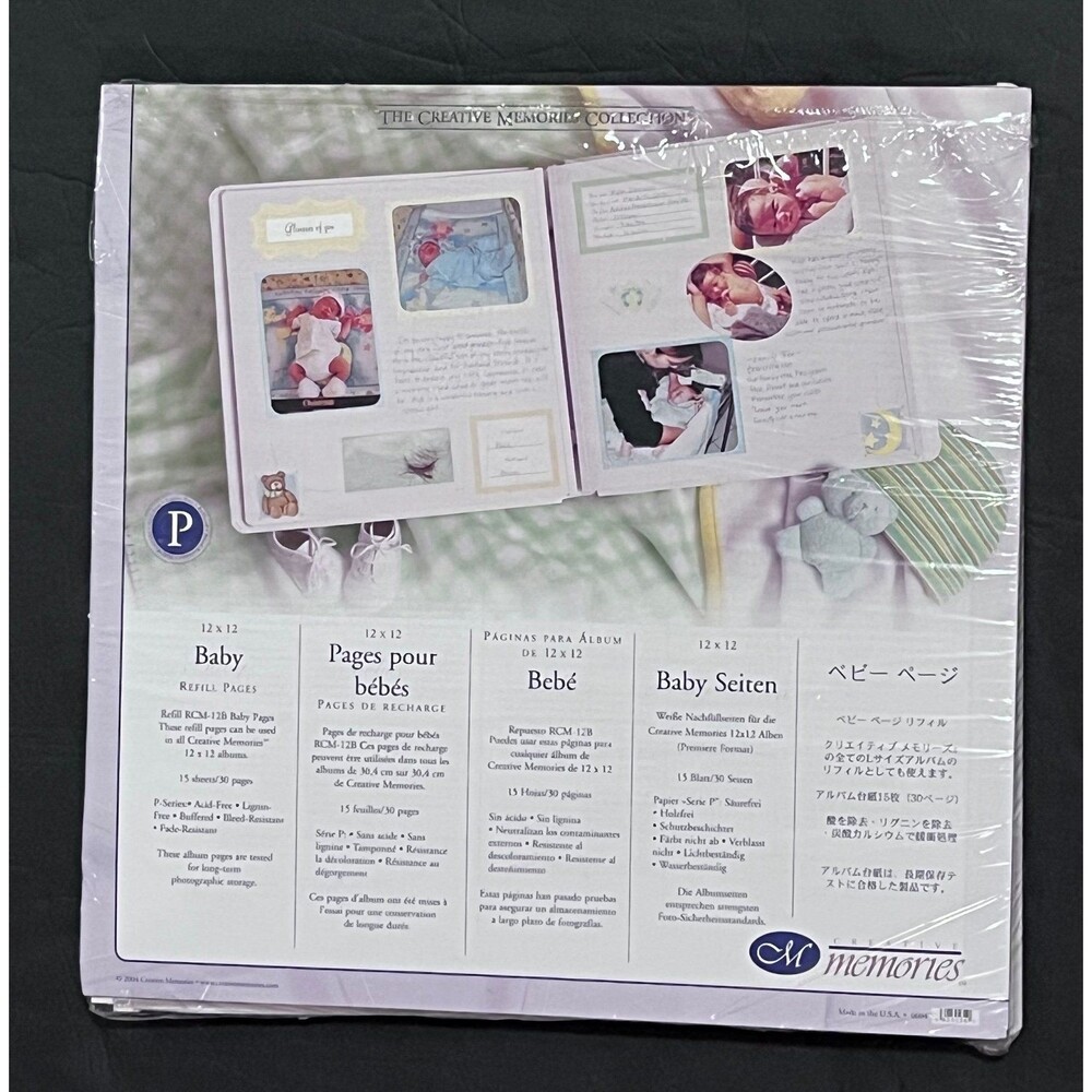 NEW Creative Memories 12x12 Baby 2004 Refill Pages Scrapbook - 2 Available